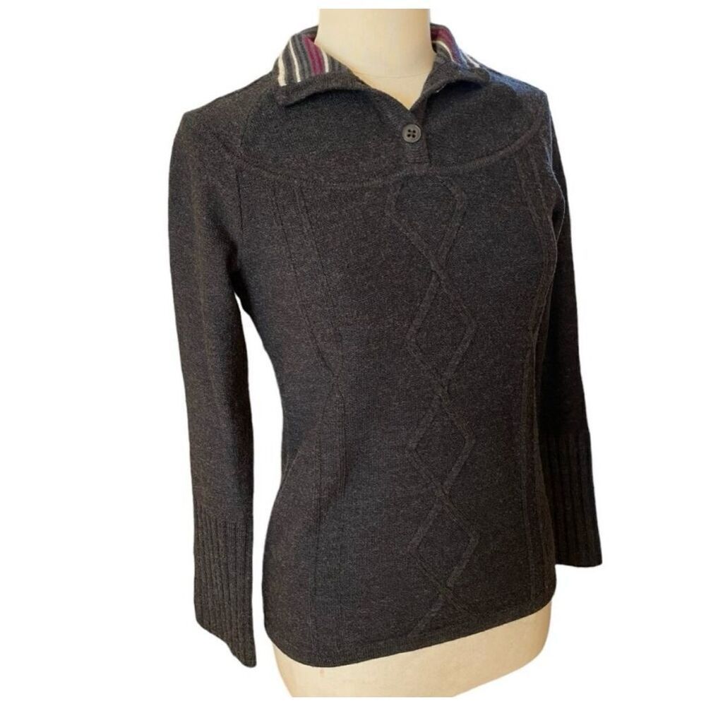 ✨Smartwool 100% Merino Wool Cable Knit Fisherman Knit Ski Gorpcore Sz S Sweater✨